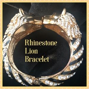 Rhinestone Lion Bracelet